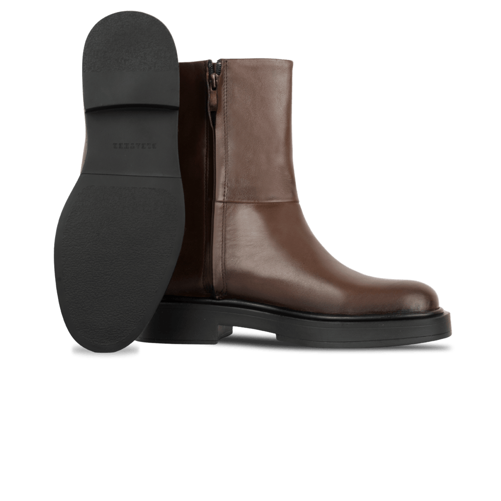 Charlotte: Bottes Femme - Cuir Marron - Bleather Maroc