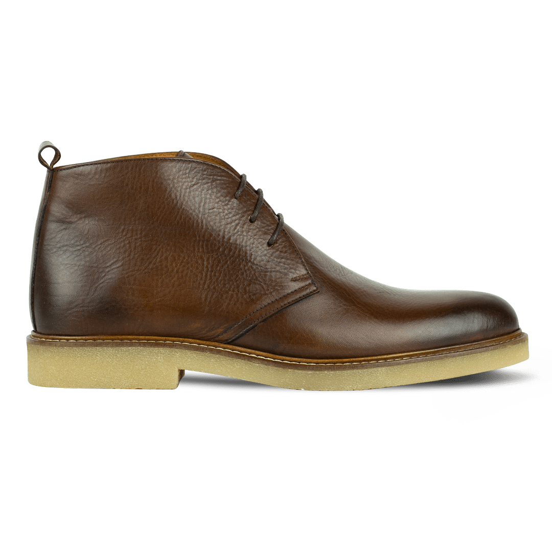 Charlton: Demi Bottes Homme - crêpe Marron - Bleather Maroc