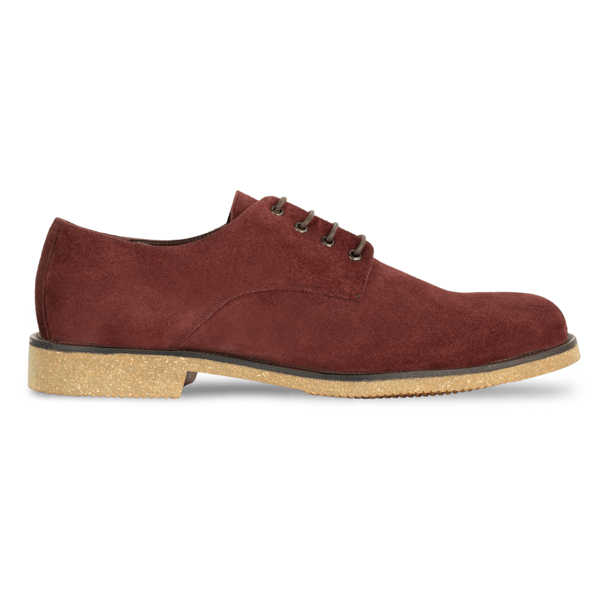 Derbies Homme en Daim Bordeaux