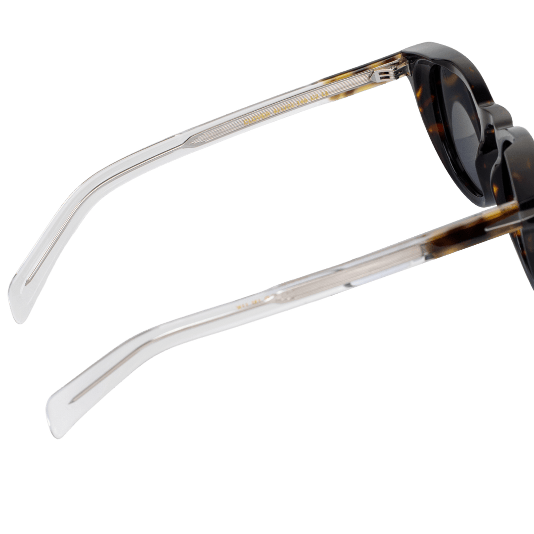 Clover: Lunettes de soleil de luxe Havane trans - Bleather Maroc