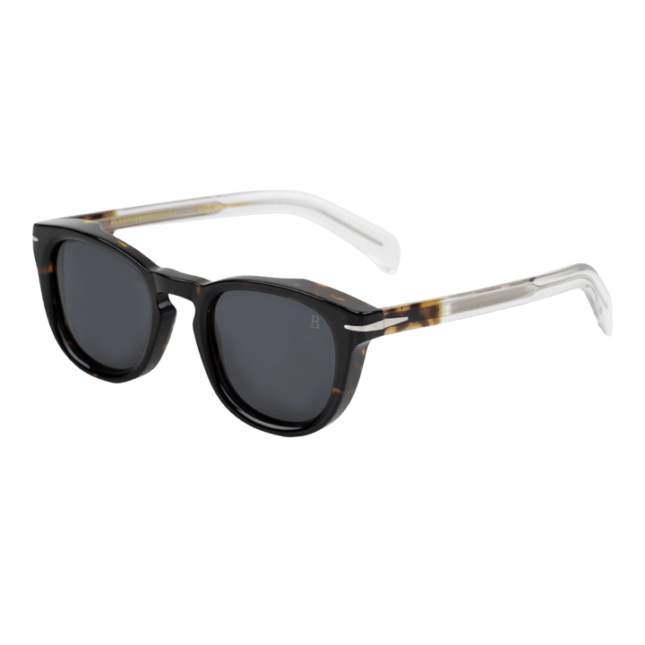 Clover: Lunettes de soleil de luxe Havane trans - Bleather Maroc