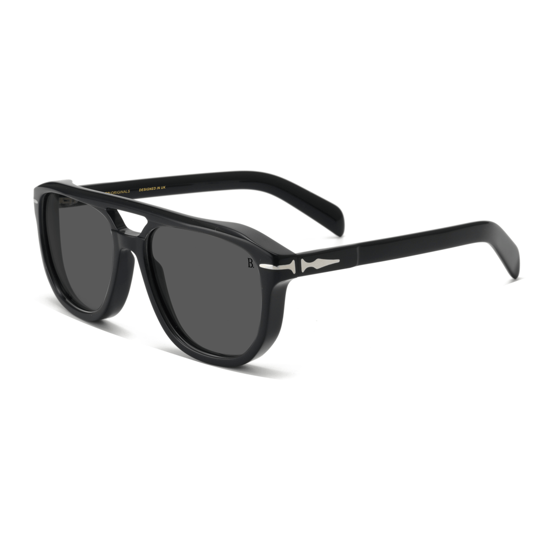 Cobalt: Lunettes de soleil de luxe Noir - Bleather Maroc