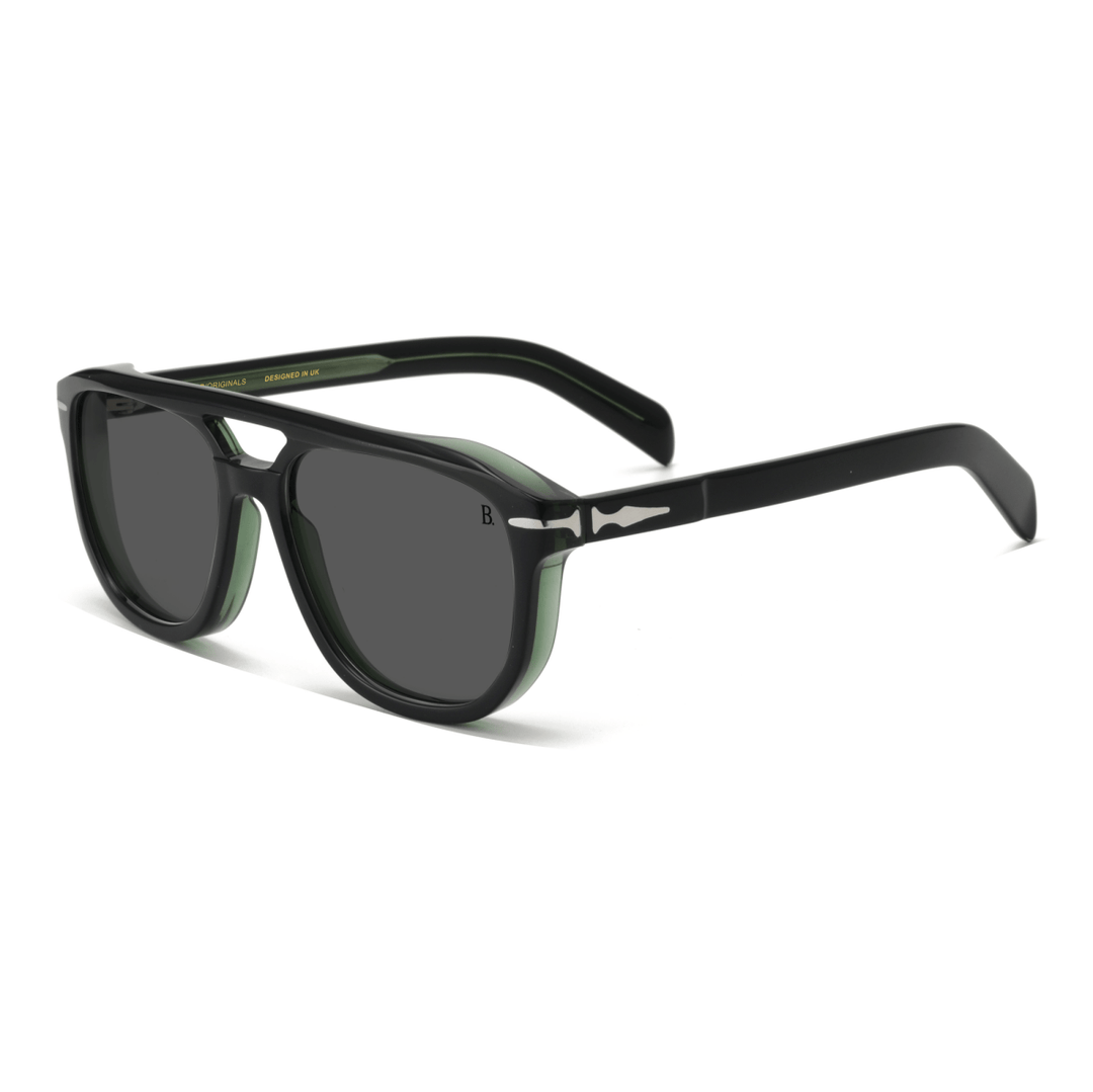 Cobalt: Lunettes de soleil de luxe Vert - Bleather Maroc