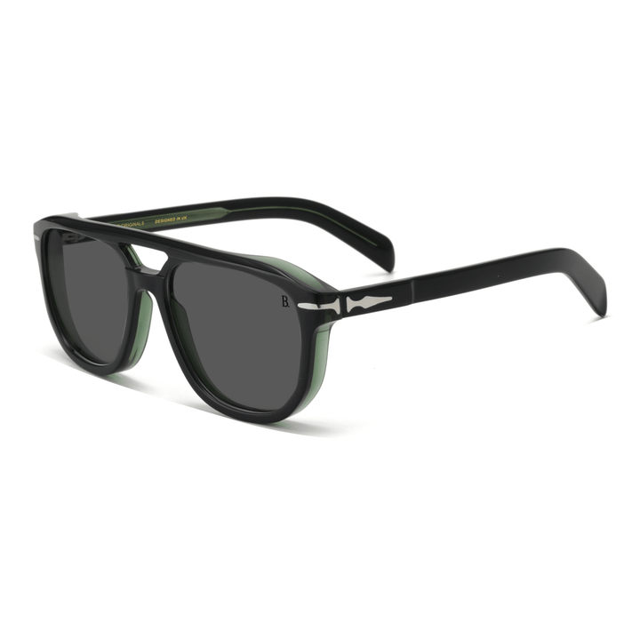 Cobalt: Lunettes de soleil de luxe Vert - Bleather Maroc