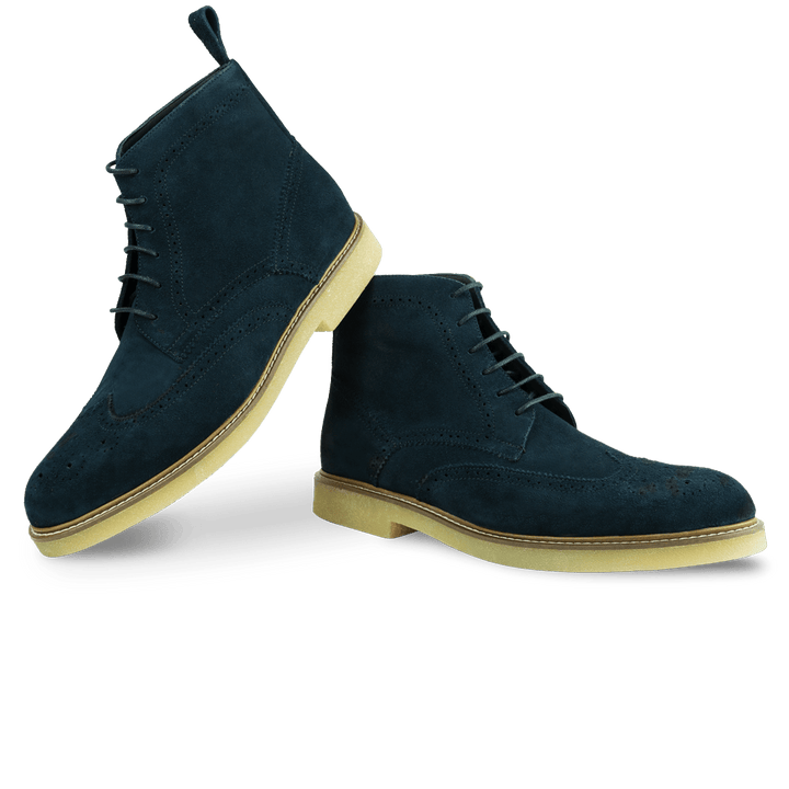 Columb: Bottes Homme - Crêpe Bleu - Bleather Maroc