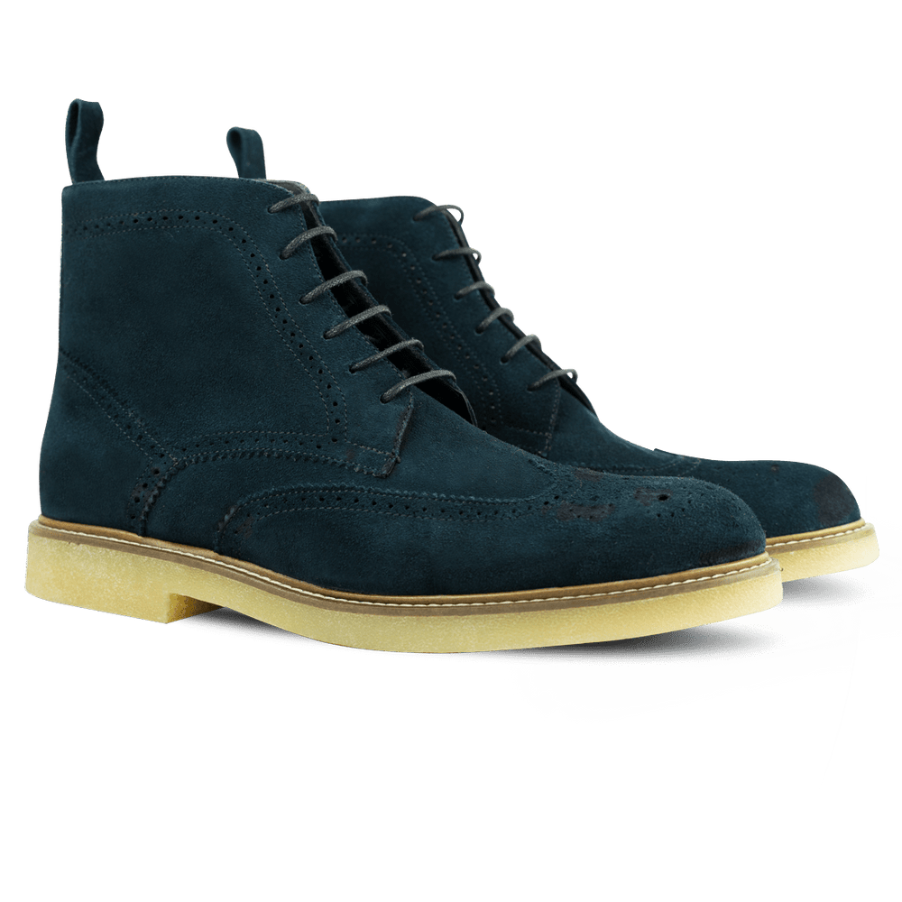 Columb: Bottes Homme - Crêpe Bleu - Bleather Maroc