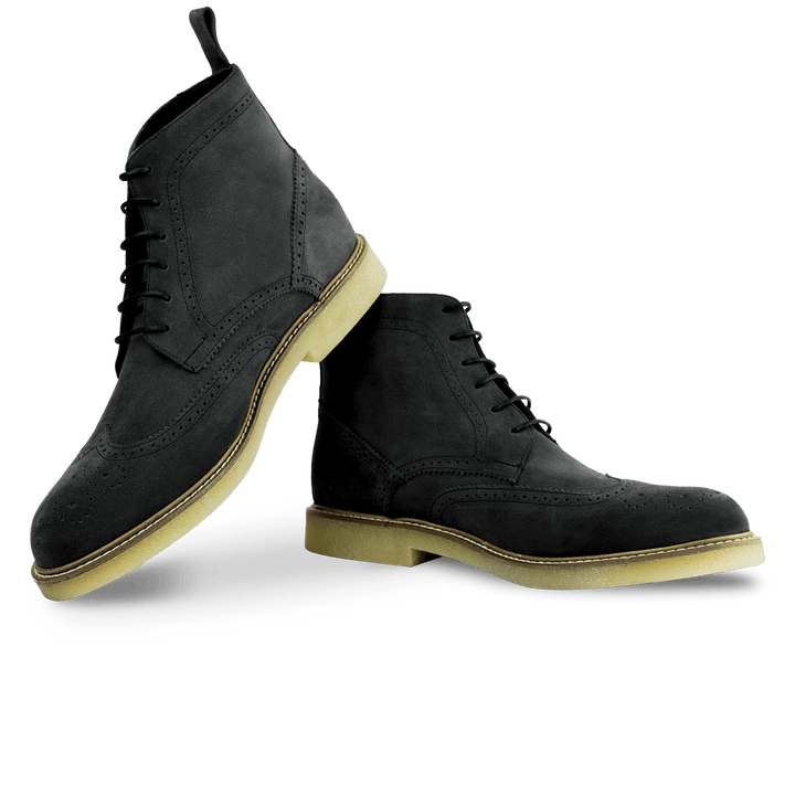 Columb: Bottes Homme - Daim Gris - Bleather Maroc