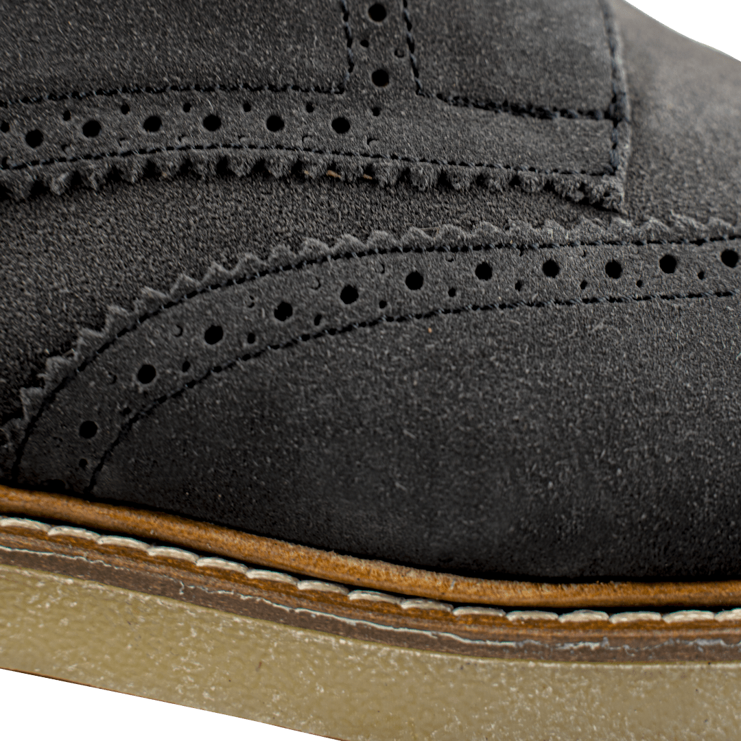 Columb: Bottes Homme - Daim Gris - Bleather Maroc
