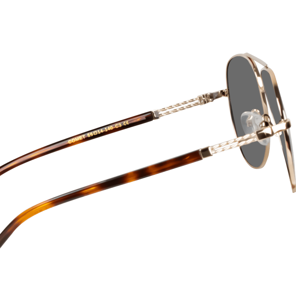 COMET'S: Lunettes de soleil de luxe Gold - Bleather Maroc