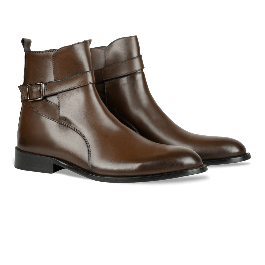 Conor: Bottes Homme - Cuir Marron - Bleather Maroc