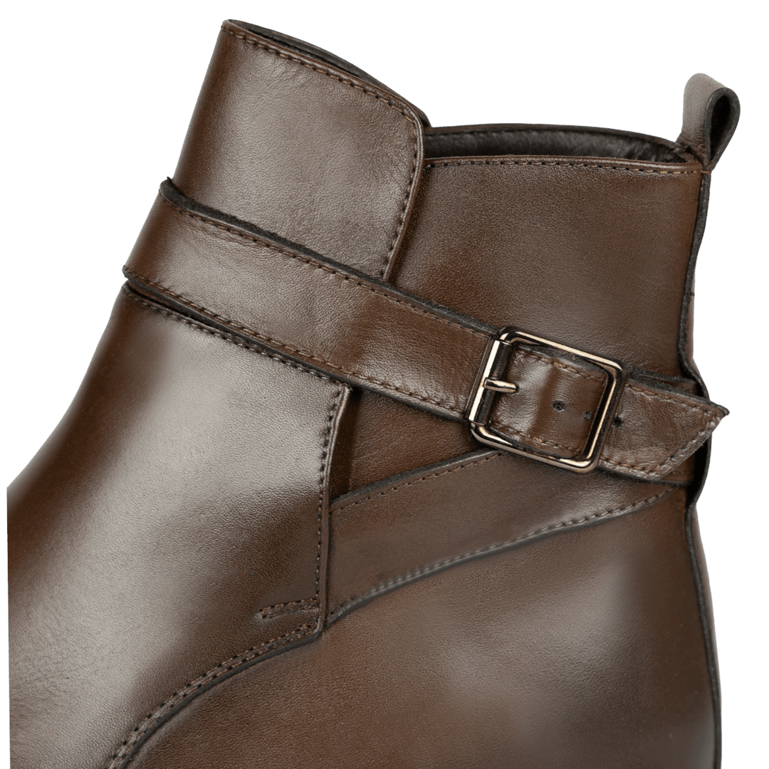 Conor: Bottes Homme - Cuir Marron - Bleather Maroc
