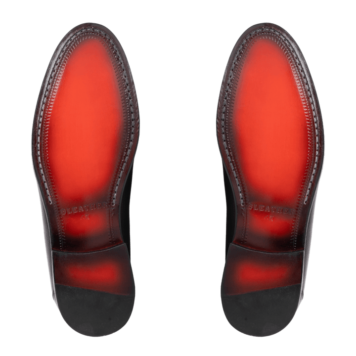 Conor : Chaussures à boucles - Cuir Marron - Bleather Maroc
