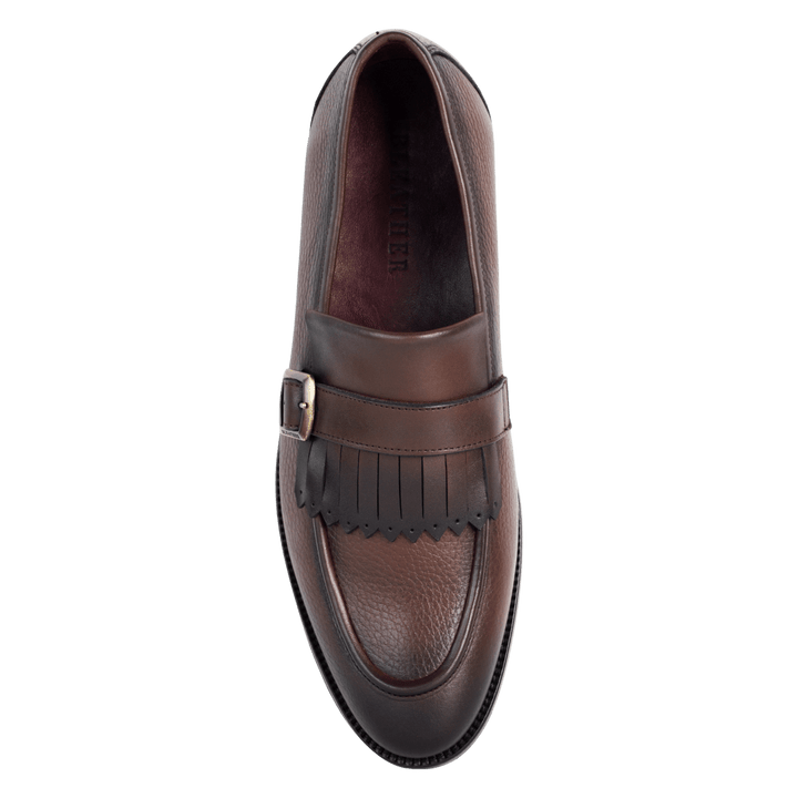 Conor : Chaussures à boucles - Cuir Marron - Bleather Maroc