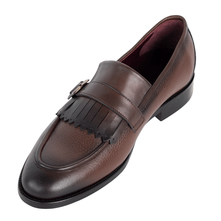 Conor : Chaussures à boucles - Cuir Marron - Bleather Maroc