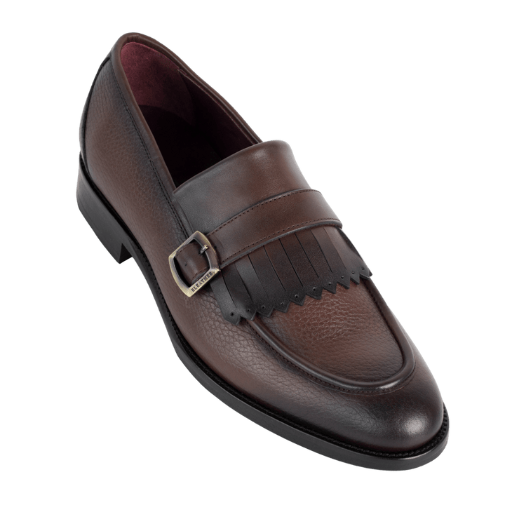 Conor : Chaussures à boucles - Cuir Marron - Bleather Maroc