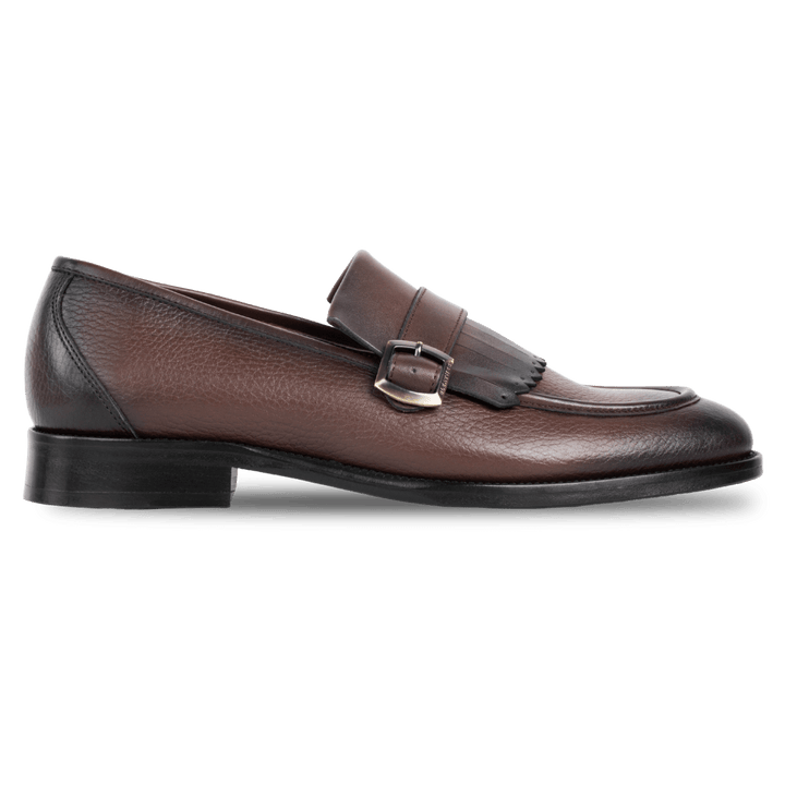 Conor : Chaussures à boucles - Cuir Marron - Bleather Maroc