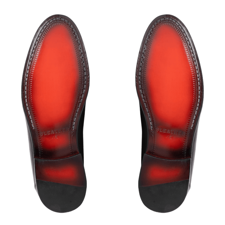Conor : Chaussures à boucles - Cuir Noir - Bleather Maroc