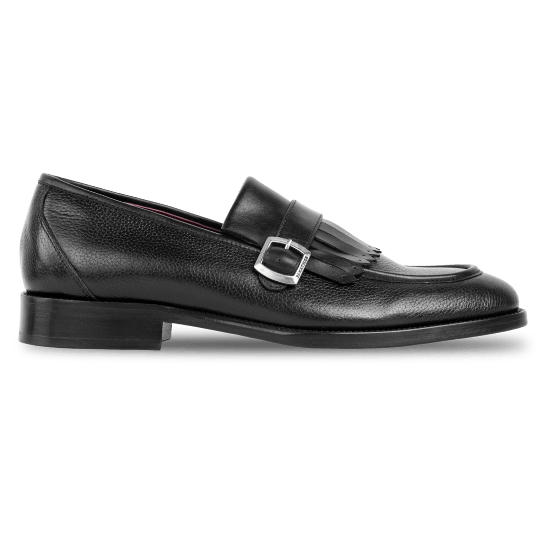 Conor : Chaussures à boucles - Cuir Noir - Bleather Maroc