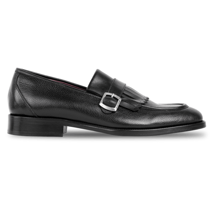 Conor : Chaussures à boucles - Cuir Noir - Bleather Maroc