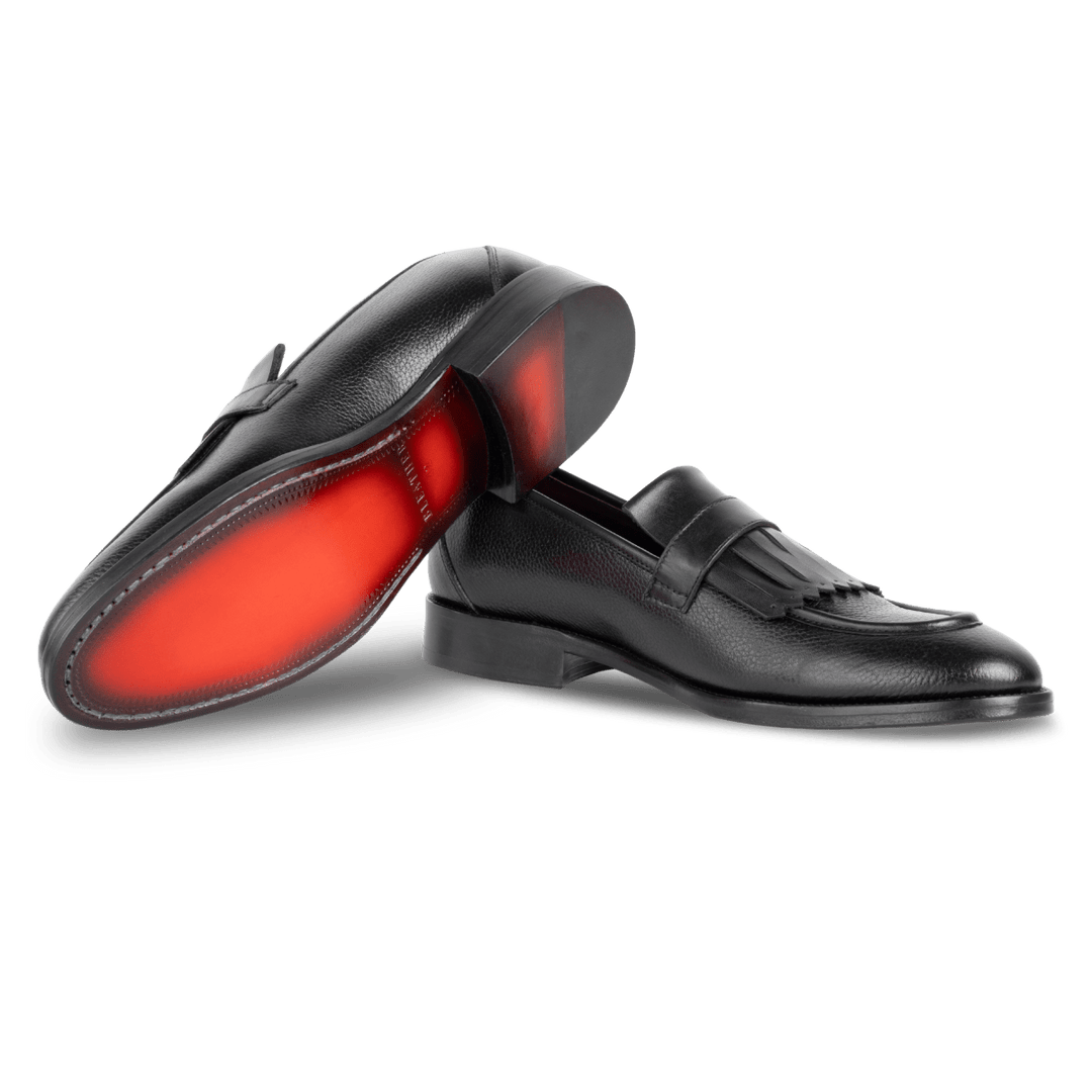 Conor : Chaussures à boucles - Cuir Noir - Bleather Maroc
