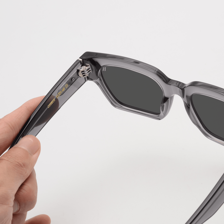 Cosmos: Lunettes de soleil de luxe Gris transparent - Bleather Maroc