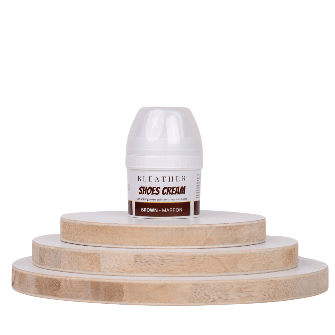 Crème auto - lustrante: Marron - 60ml - Bleather Maroc