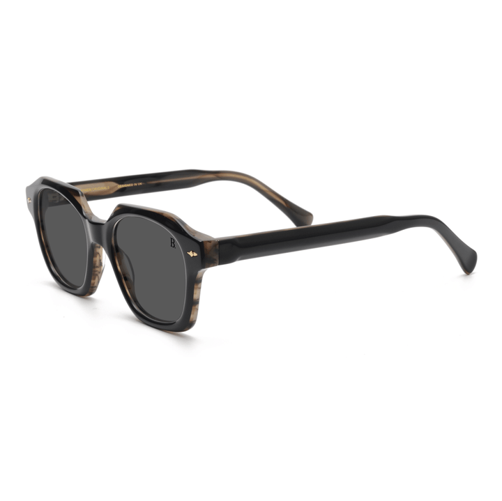 Crown: Lunettes de soleil de luxe Marron Fume - Bleather Maroc