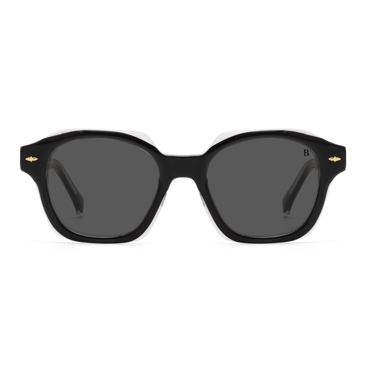 Crown: Lunettes de soleil de luxe Noir - Bleather Maroc