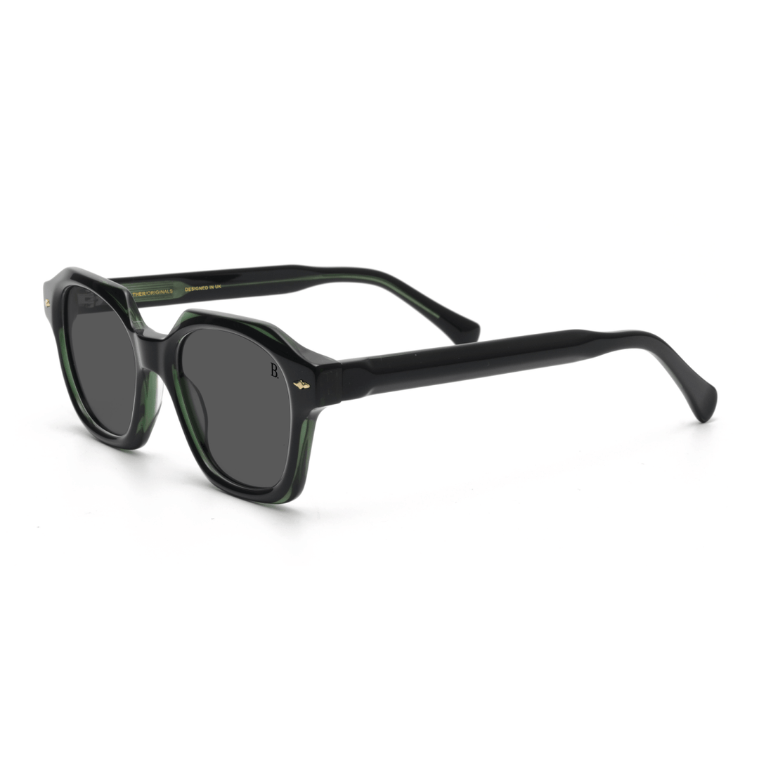 Crown: Lunettes de soleil de luxe Vert - Bleather Maroc