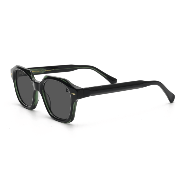 Crown: Lunettes de soleil de luxe Vert - Bleather Maroc