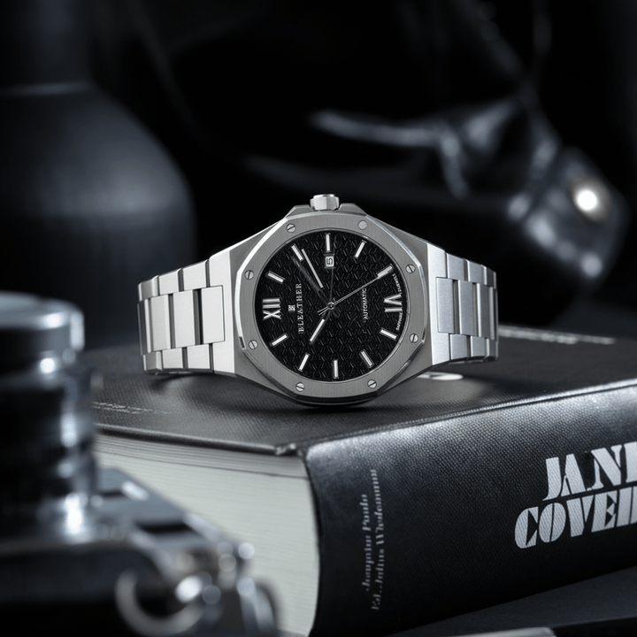 Crown: Montre Automatique Homme – Acier Argenté - Bleather Maroc