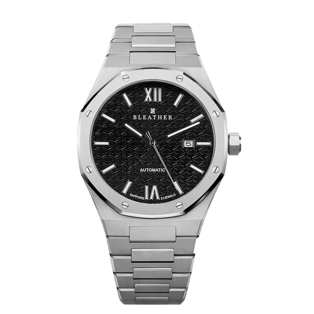 Crown: Montre Automatique Homme – Acier Argenté - Bleather Maroc