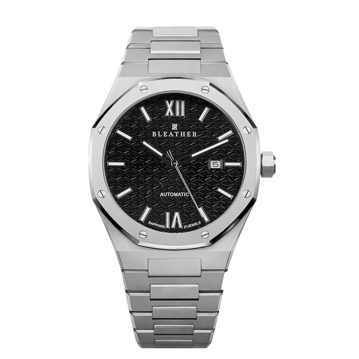 Crown: Montre Automatique Homme – Acier Argenté - Bleather Maroc