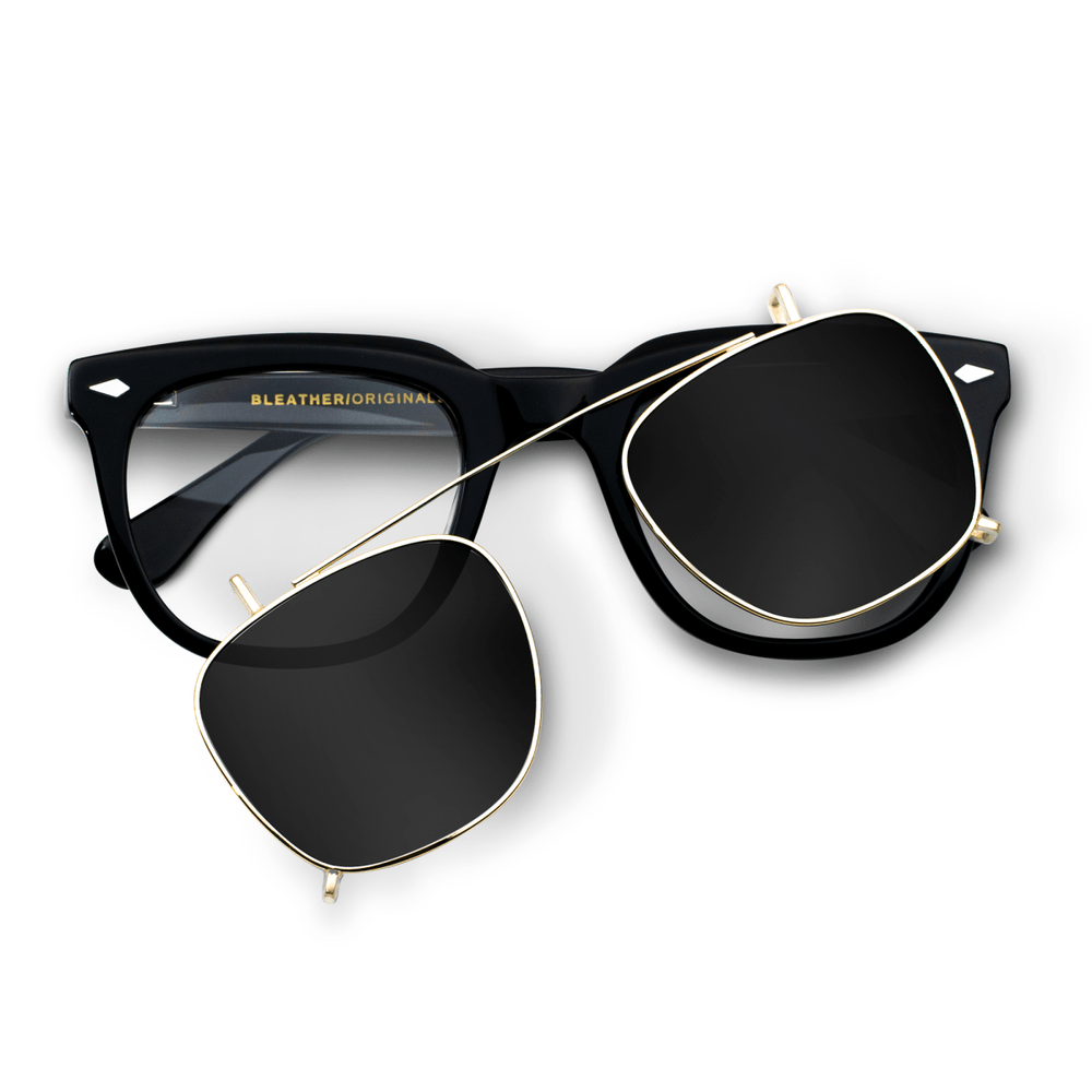 Cypress: Lunettes à clips de luxe Noir - Bleather Maroc