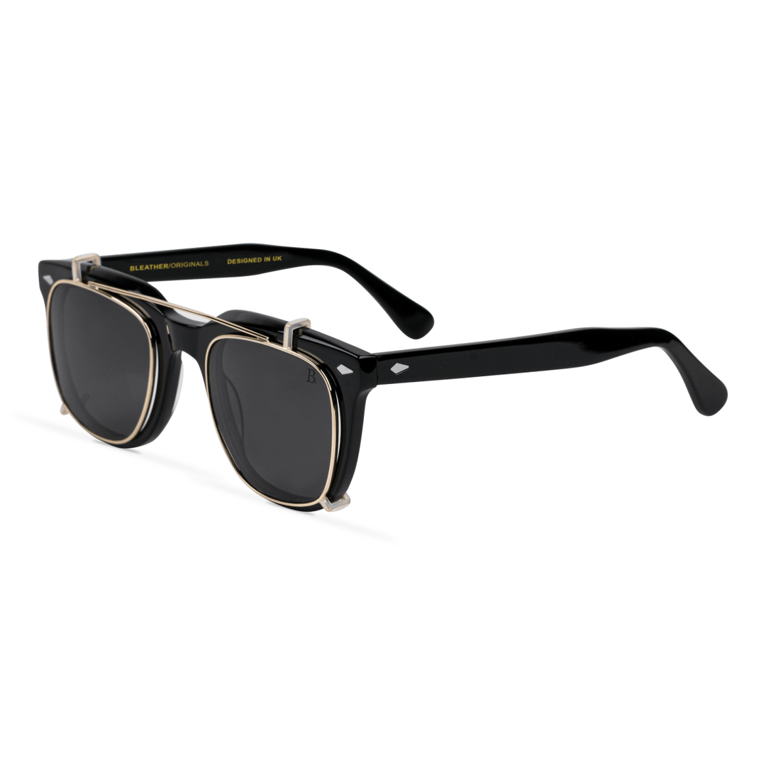 Cypress: Lunettes à clips de luxe Noir - Bleather Maroc