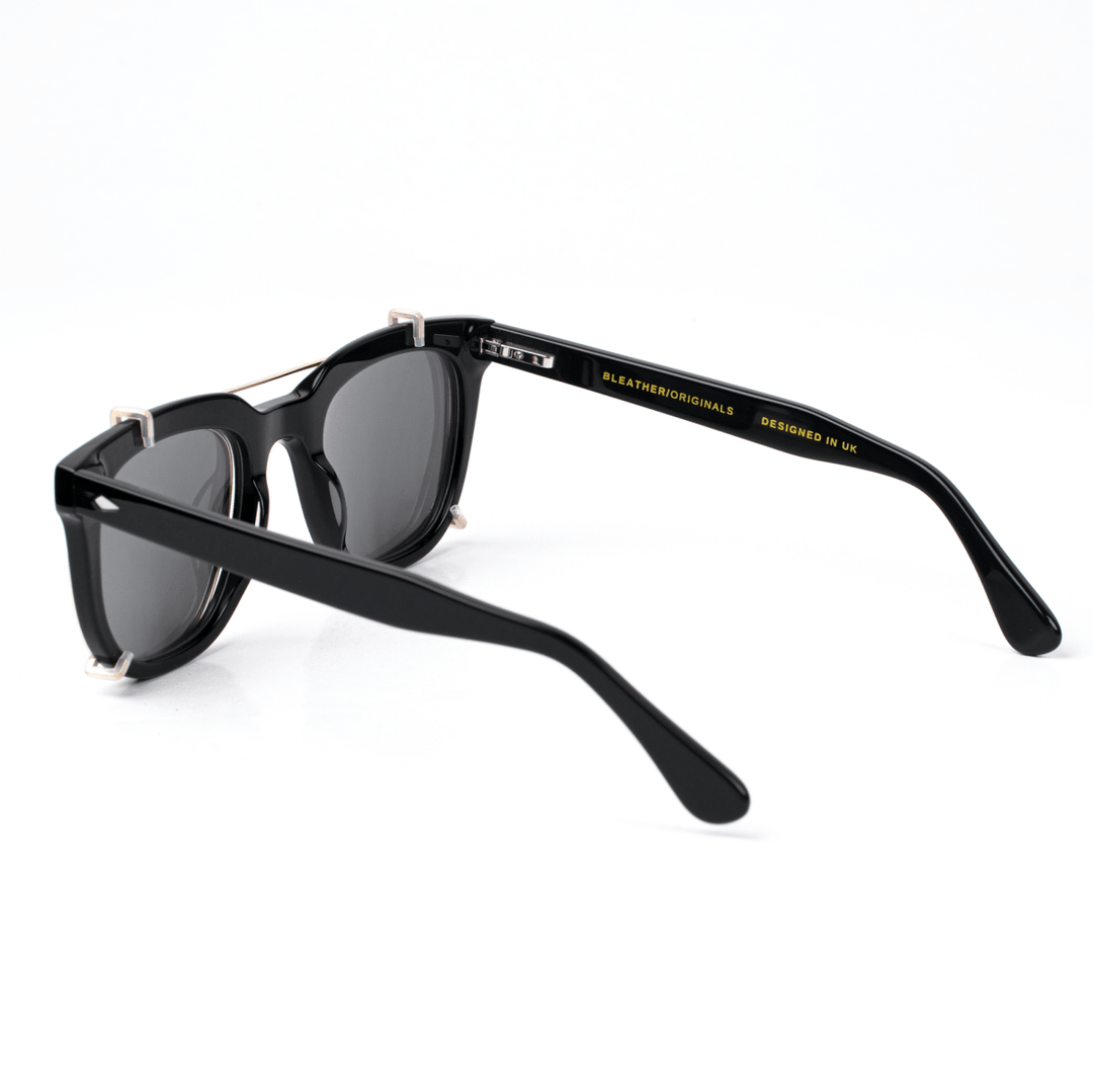 Cypress: Lunettes à clips de luxe Noir - Bleather Maroc