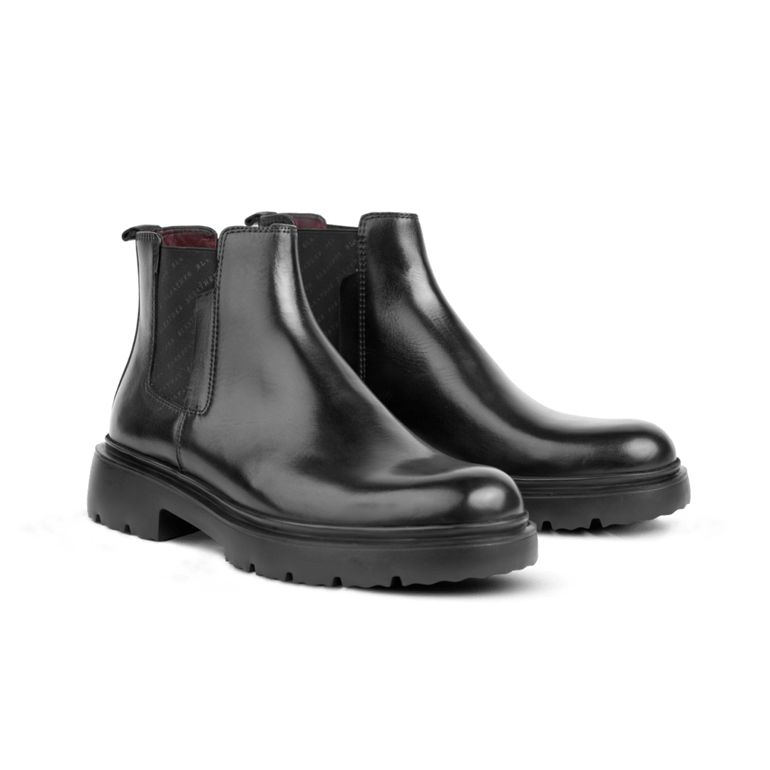 Dean: Chelsea Boots Homme - Cuir Noir - Bleather Maroc