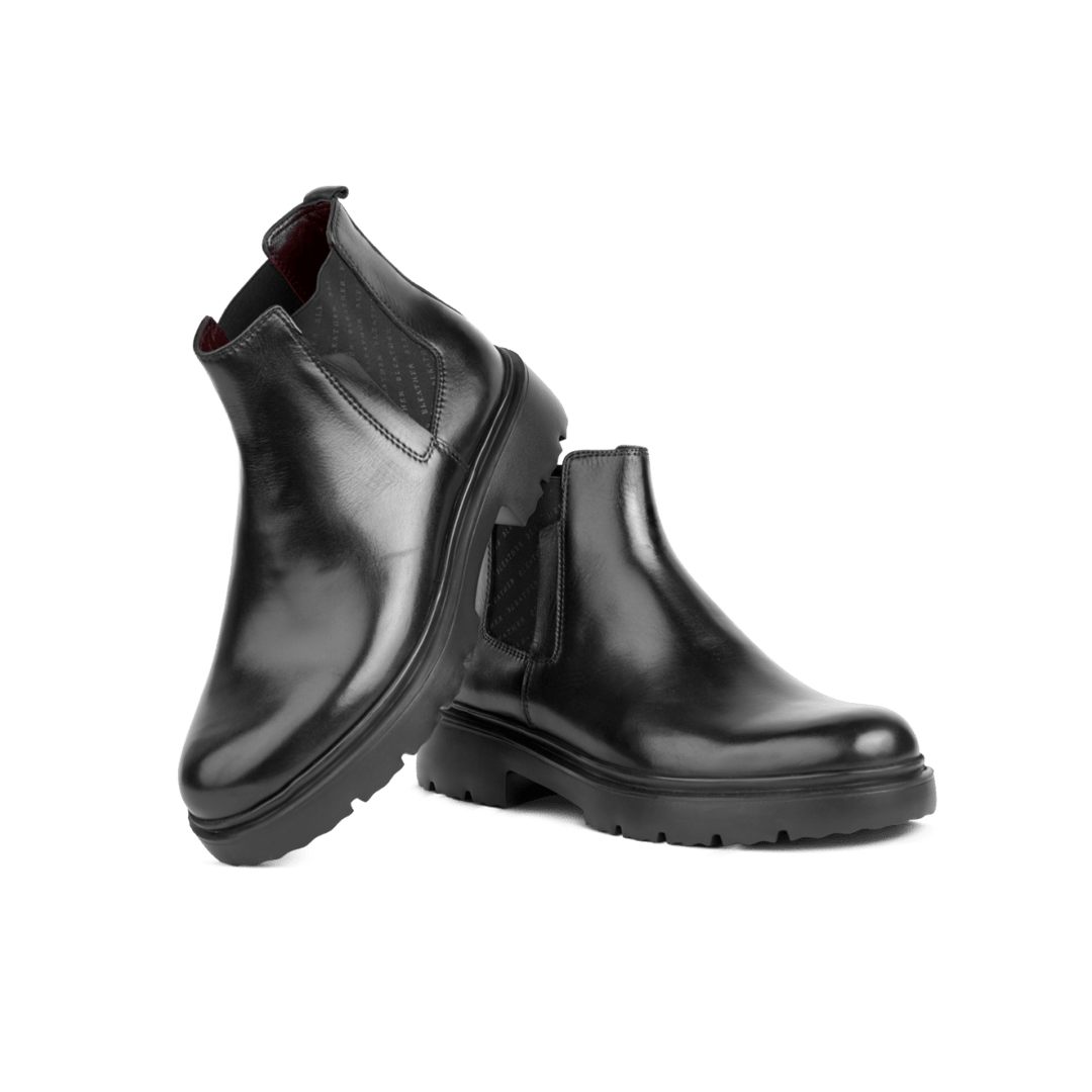 Dean: Chelsea Boots Homme - Cuir Noir - Bleather Maroc