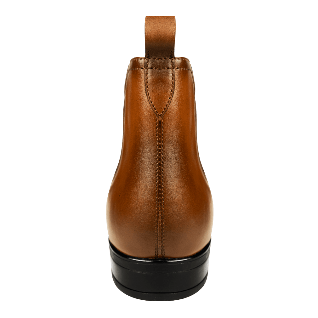 Deighton: Demi Bottes Homme - Cuir Cognac - Bleather Maroc