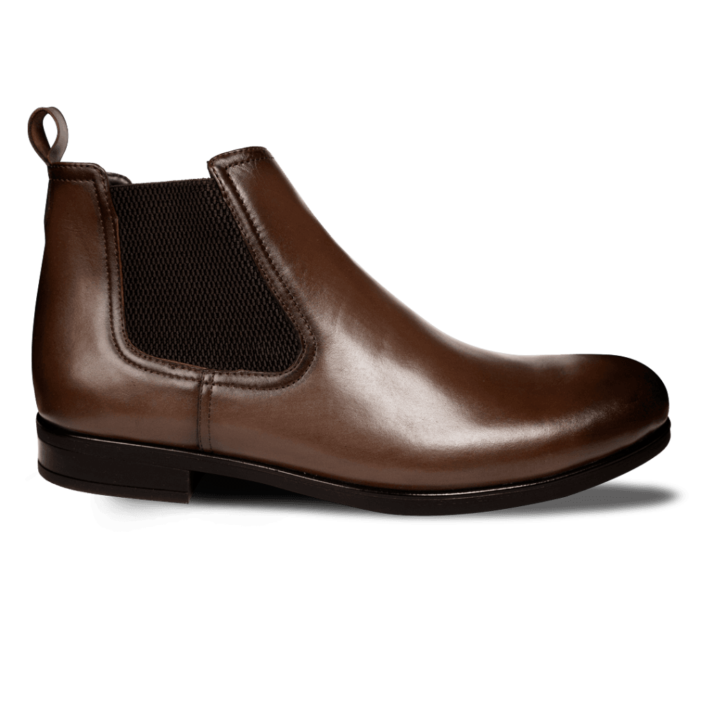 Deighton: Demi Bottes Homme - Cuir Marron - Bleather Maroc