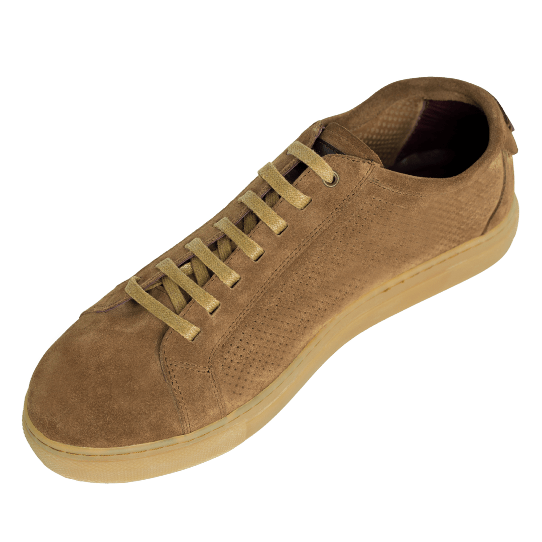 Denis : Sneakers Homme - Daim Tabac - Bleather Maroc