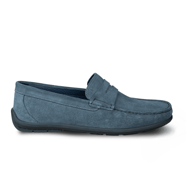 Denver: Mocassin Homme - Daim Bleu pétrole - Bleather Maroc