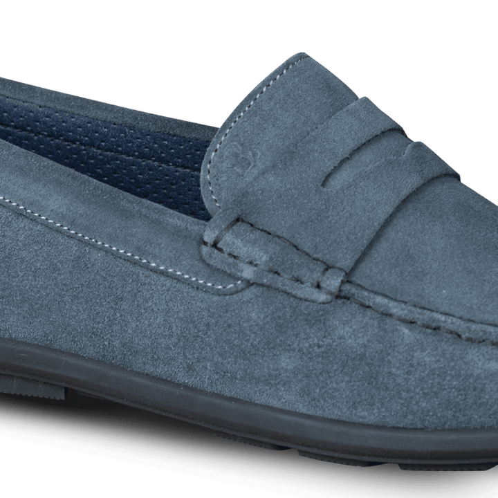 Denver: Mocassin Homme - Daim Bleu pétrole - Bleather Maroc