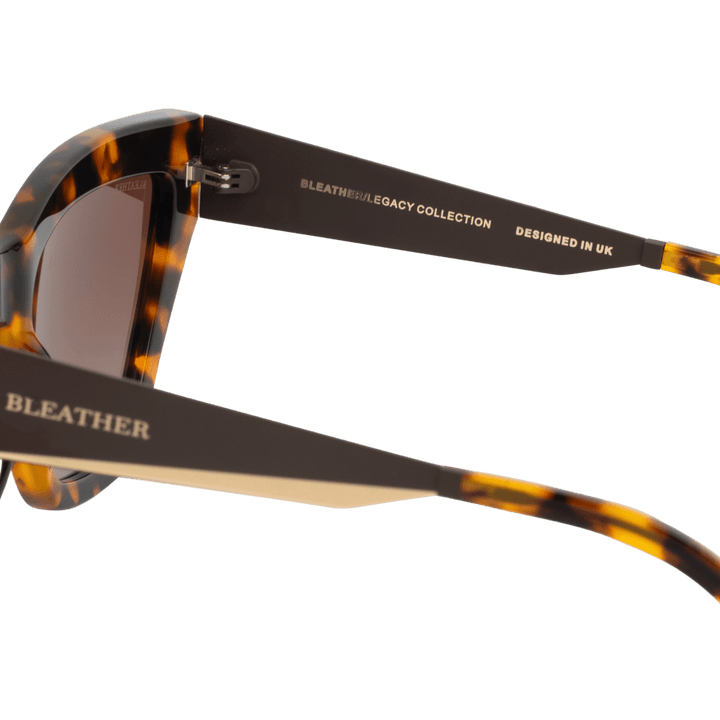 Diana: Lunettes de soleil de luxe Havane - Bleather Maroc