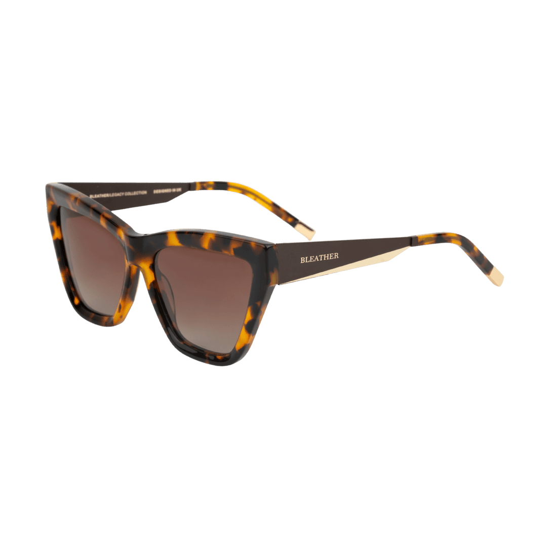 Diana: Lunettes de soleil de luxe Havane - Bleather Maroc