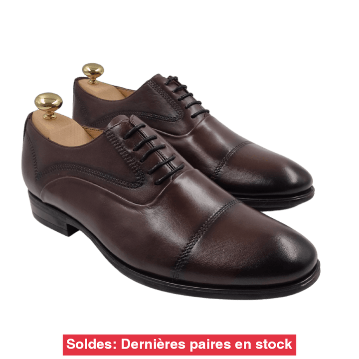 Digby: Derby Homme - Cuir Marron - Bleather Maroc