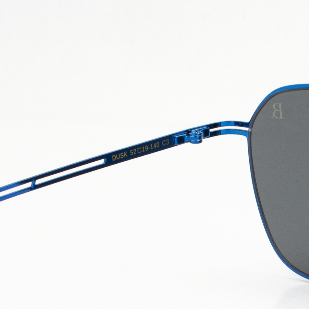 Dusk: Lunettes de soleil de luxe Bleu - Bleather Maroc