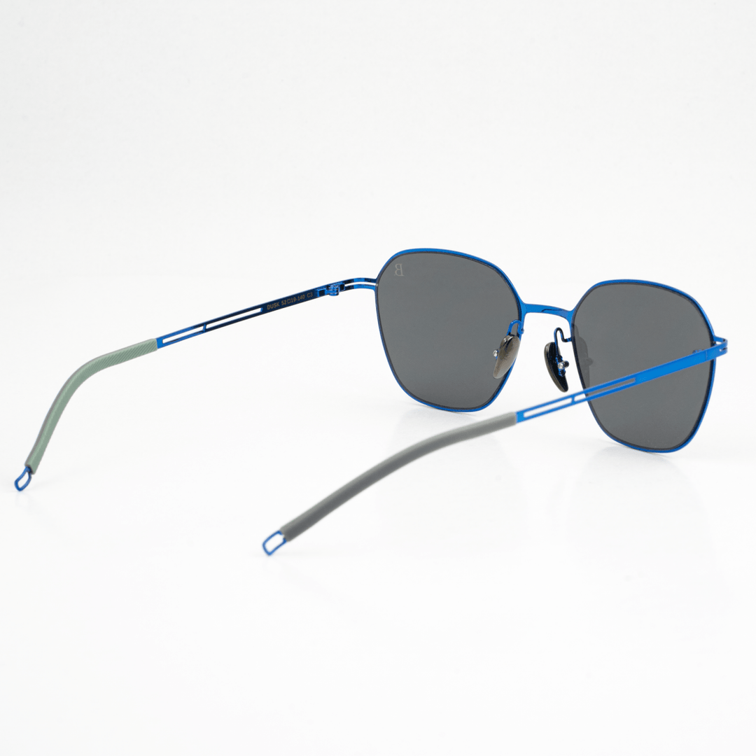 Dusk: Lunettes de soleil de luxe Bleu - Bleather Maroc