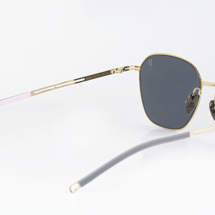 Dusk: Lunettes de soleil de luxe Doré - Bleather Maroc