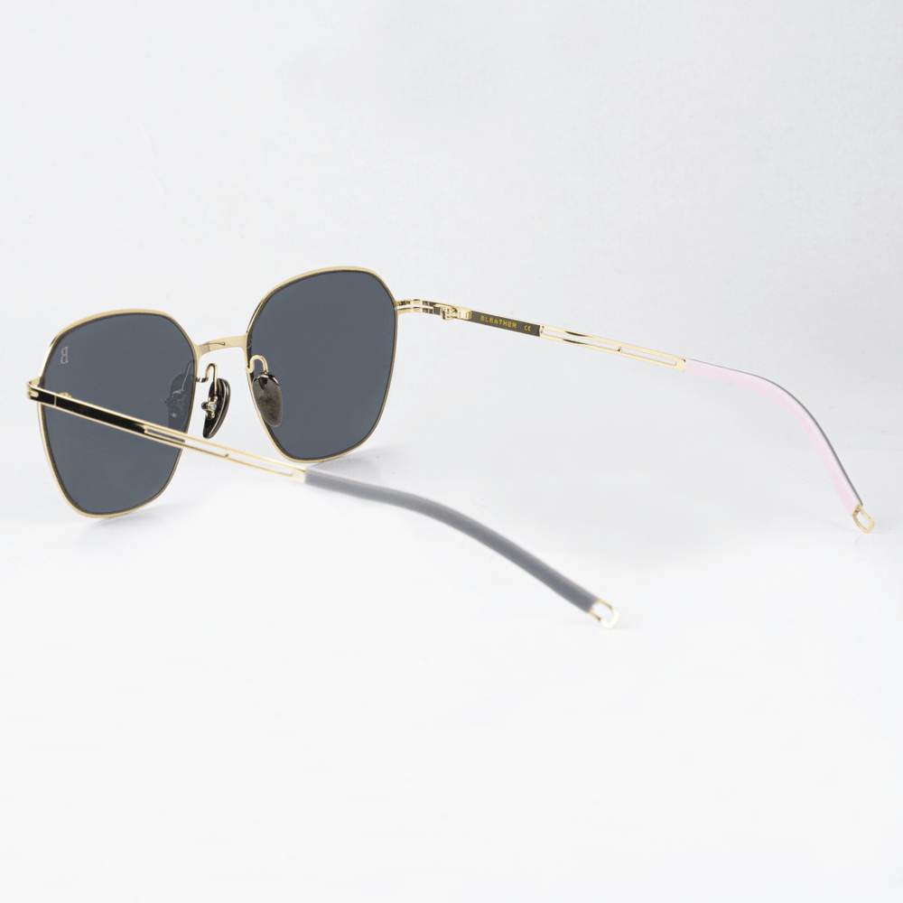 Dusk: Lunettes de soleil de luxe Doré - Bleather Maroc